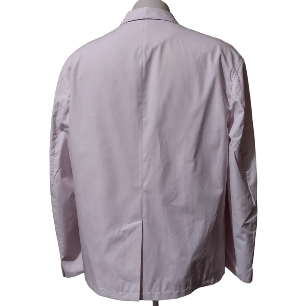 Zara Men's Blazer Suit Jacket 40 US 50 EUR Pale Pink Poplin Sportscoat Button Up
